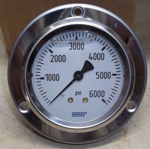 HIGH PRESSURE 6000 PSI LIQUID FILLED GAUGE, FLANGE MOUNT BACK POST