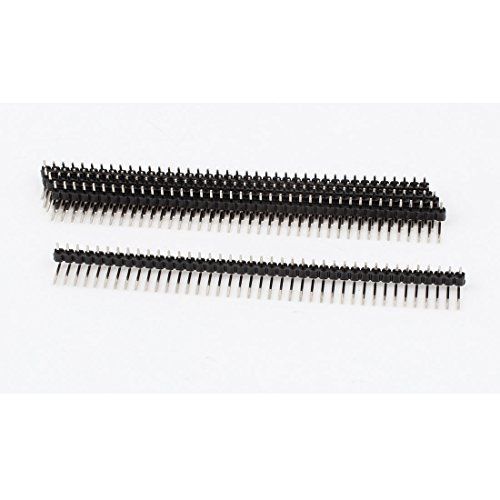 5pcs Bent Right Angle 2.54mm 40pin Single Row Male Pin Header Strip