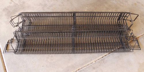 10 SLATWALL 48&#034; DVD,CD, BOOK RACKS -BLACK METAL WIRE RACKS FOR SLATWALL/PEGBOARD