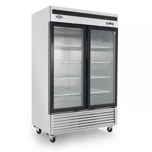 ATOSA TWO GLASS DOOR BOTTOM MOUNT REFRIGERATOR MCF8707,  FREE LIFT GATE