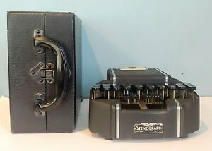 Vintage Stenographic Stenotype Machine W/ Case Hedman Company Chicago USA