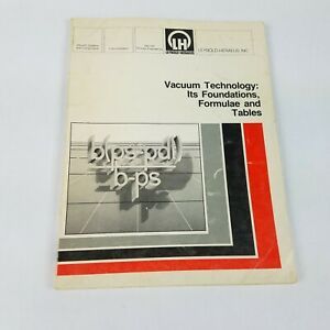 Leybold-Heraeus Vacuum Technology It&#039;s Foundations Formulae &amp; Tables Manual