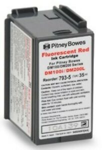 Brand-new, unopened, genuine, OEM 793-5 Pitney Bowes Fluorescent Red Ink