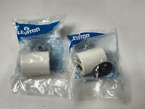 2  Leviton 10045 Porcelain Glazed OnePiece Keyless Incandescent White LampHolder