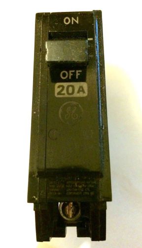 2 general electric ge thql1120 1 pole 20 amp 120 volt stab  new (2) for sale