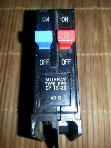Murray Twin Circuit Breaker 20 Amp / 15 Amp 120 / 240 V Double
