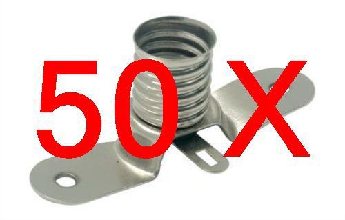 50 pcs Screw Bulb Socket for bulbs with 10mm screw base (E10 base)