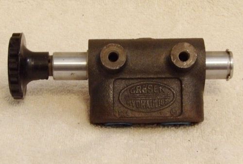 Hydraulic Selector Valve GRESEN 600 C, Industrial Free Shipping