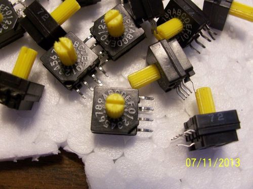 10 pcs Fujisoku 16 position Rotary Switch, Right Angle 5 pin