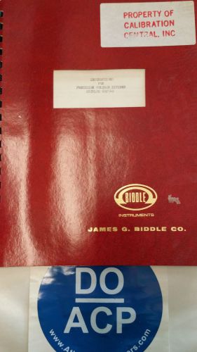 BIDDLE INSTRUMENTS PRECISION VOLTAGE DIVIDER  INSTRUCTIONS CATALOG 602540 R3-S32