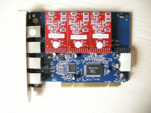 Ax400p pbx 3fxo tdm ax400p pbx card tdm 400p pci 400p ax400p asterisk card  pci for sale