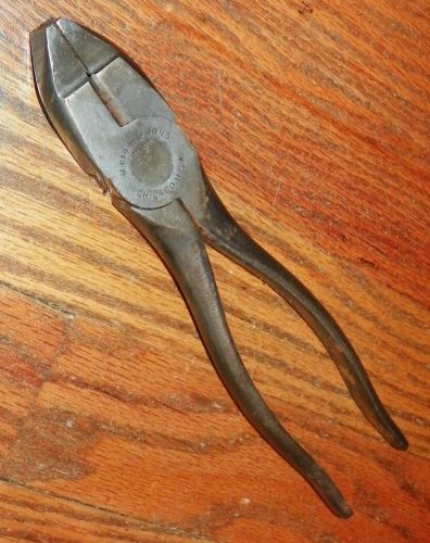 VINTAGE Klein 201-8NE 8-1/2&#034; Linesman Pliers LETTERS LNI INSIDE HANDLE