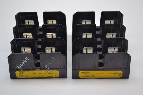 LOT 2 BUSS J60030-3P FUSE HOLDER 600V-AC 30A AMP CLASS J B372673