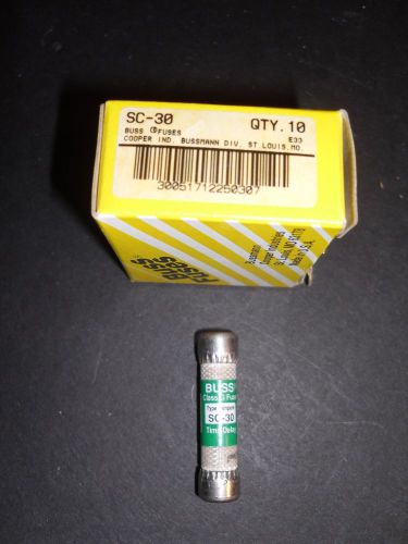 Bussman Fuse SC-30 Class G #DL98-72 Time Delay -480VAC-300VDC Fuse -10pcs.NEW