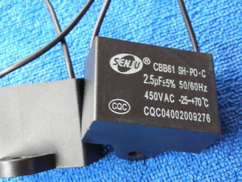 2pc, FAN Metallized Capacitor 450V 50/60Hz 2.5uF CBB61