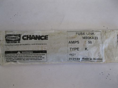 Ab chance m50ka23 fuse link 50amps type k  (200-1) for sale