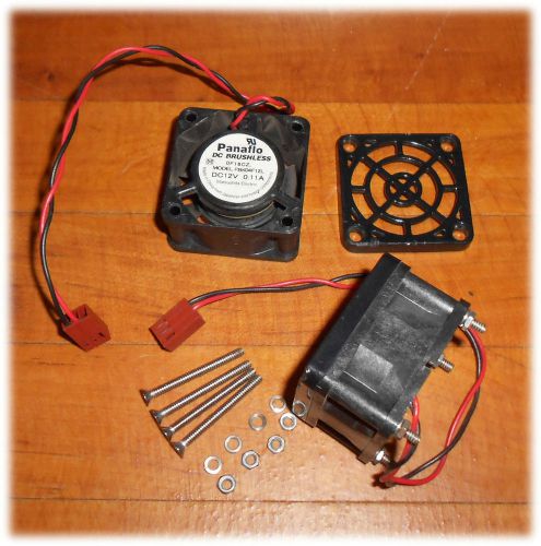 2 - Panaflo Brushless Box Fans, 12 vdc, + Hardware, Ham Radio Equipment Cooling