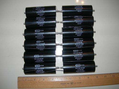 Lot of (12) .1 UF 5 KV CET3A135SP Mica Capacitors for Tesla Coil .01 UF 50 KV