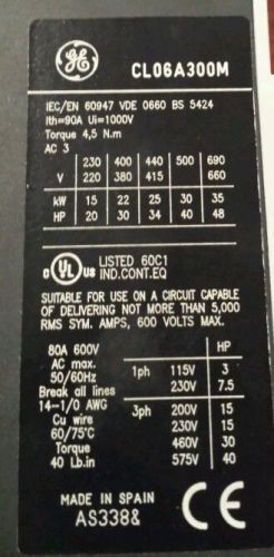 GE Electric Coil CL06A300M