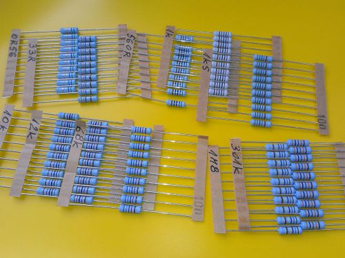 [100 pcs] Beyschlag Genuine Vintage Resistors MBE0414 Power 1W 10 Values