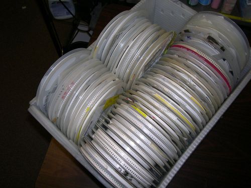 129 REELS of SMT RESISTORS Wide Variety of PART #&#039;s NEW PARTS ON REEL