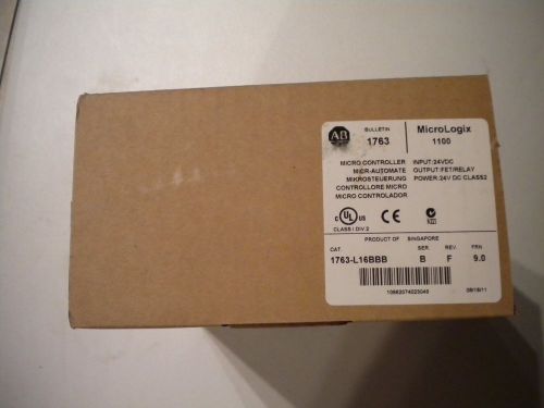 New Sealed Allen Bradley 1763-L16BBB Ser B FW 9 MicroLogix 1100 Controller