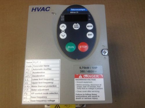 Schneider Electric Altivar 21 1hp 480V model number ATV21H075N4