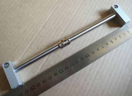 Linear shaft 225mm L x 10mm Dia. + Shaft supports + Oil free brass bushing