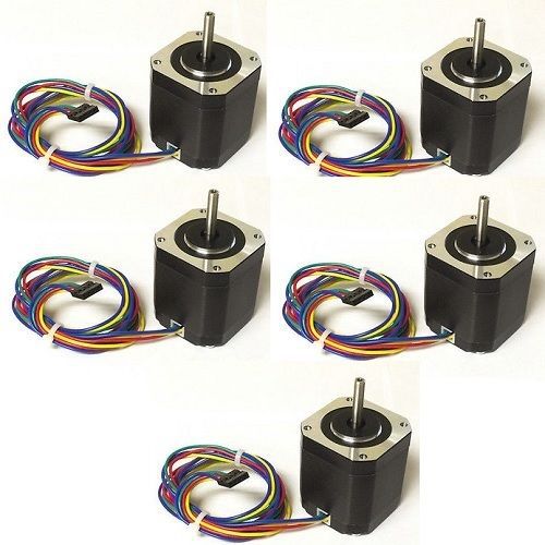 5pcs NEMA17 Stepper Motor,76 oz-in - DIY CNC, Robot, Reprap, Makerbot, Arduino,