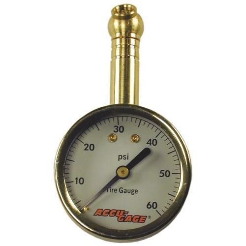 Tire pressure gauge: 60 psi - accugage 60xga tire gauge new for sale