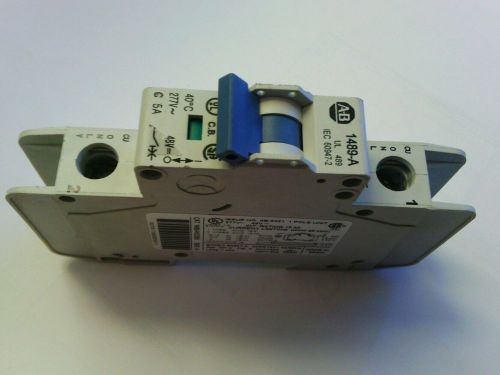 ALLEN BRADLEY 1489-A1C050 CIRCUIT BREAKER 5 AMP 1 POLE 277 VOLT