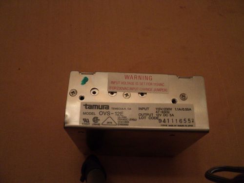 TAMURA OVS-12E SWITCHING POWER SUPPLY OUTPUT 12V DC 5A  94111655Z