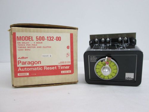 NEW PARAGON 500-132-00 60MINUTE AUTOMATIC RESET TIMER 120V-AC 720VA D296714