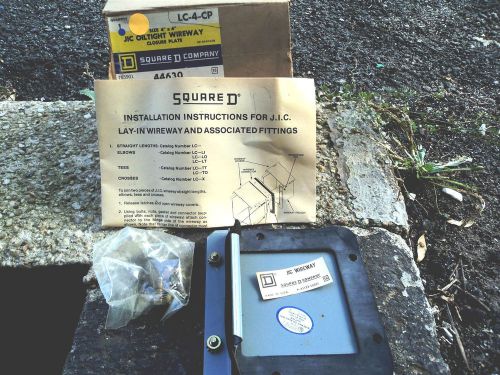 Square D Oiltight Wireway Closure Plate  4 In X 4 In LC-4-CP LC4CP New In Box