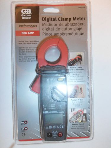 New Sealed  GB Gardner Bender GCM-221 Digital Clamp Meter 600 AMP