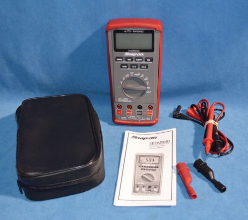 Snap On Tools EEDM504D Digital Multimeter Auto Ranging Cat II III w/ Case