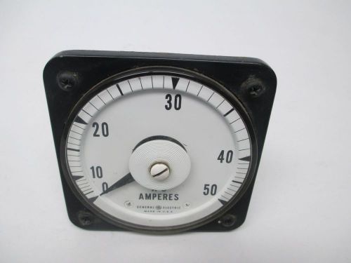 GENERAL ELECTRIC GE 50-103131-LSNT 0-50 AC AMPERES PANEL METER D282237