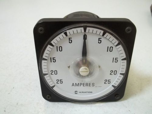 KRATOS INSTRUMENT DIVISION MODEL 327 PANEL METER 25-0-25 *USED*