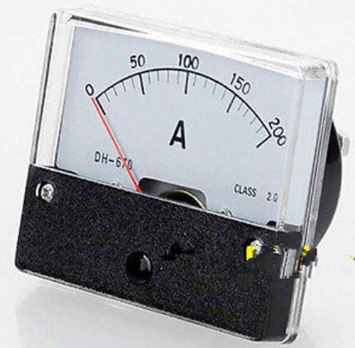 DC 200A Rectangle Analog AMP Current Meter Gauge