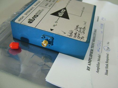 RF AMPLIFIER 1W elisra 10MHz - 210MHz GAIN : 20db  1W MW13731 SN 1004 HF VHF UHF