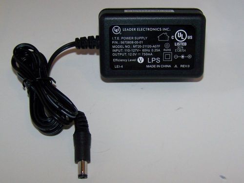 Genuine L.E.I. MT20-21120-A07F Power Supply  12V  750mA