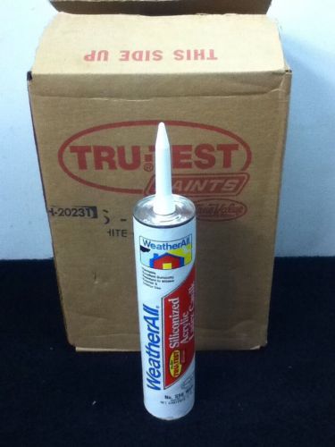 Case Of 12 Tubes Weather All Siliconized Acrylic Latex Caulk # S56 New Old Stock