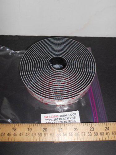 3m black dual lock vhb  type 250  1&#034;w x 15 ft. roll sj3550 reclosable for sale