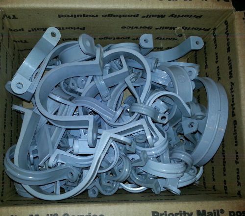 Pvc pipe clamps. box full from 1/2&#034; to 3&#034; tons!! for sale