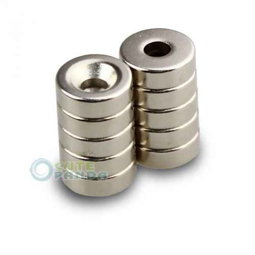 10pcs Round 12mm x 4mm Hole 4mm Magnets Dsic Rare Earth Neodymium N38