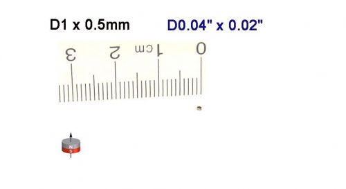 100pcs of N52 Neodymium Disc Magnets, D1mm x 0.5mm