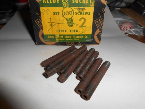 Lot of 10  1/4-28 x 2   Cup Point Socket Set Screws USA