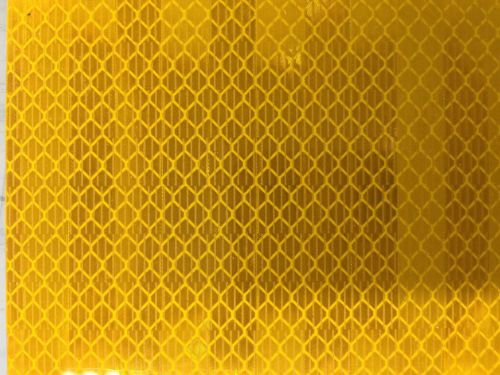 2 STRIPS 4&#034; X 46&#034; HIGH INTENSITY PRISMATIC YELLOW REFLECTOR 3M 3931