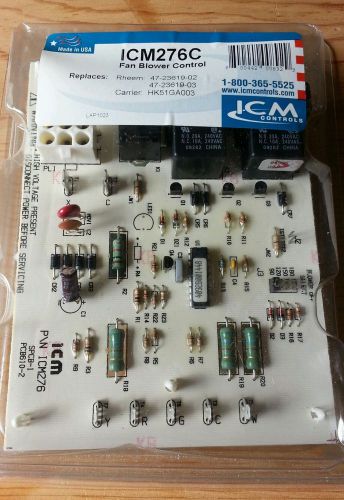 NEW ICM276C ICM CONTROLS FAN BLOWER CONTROL WITH INSTRUCTIONS Rheem/Carrier