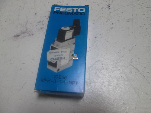 FESTO MFH-3-1/4-NPT SOLENOID VALVE *NEW IN A BOX*